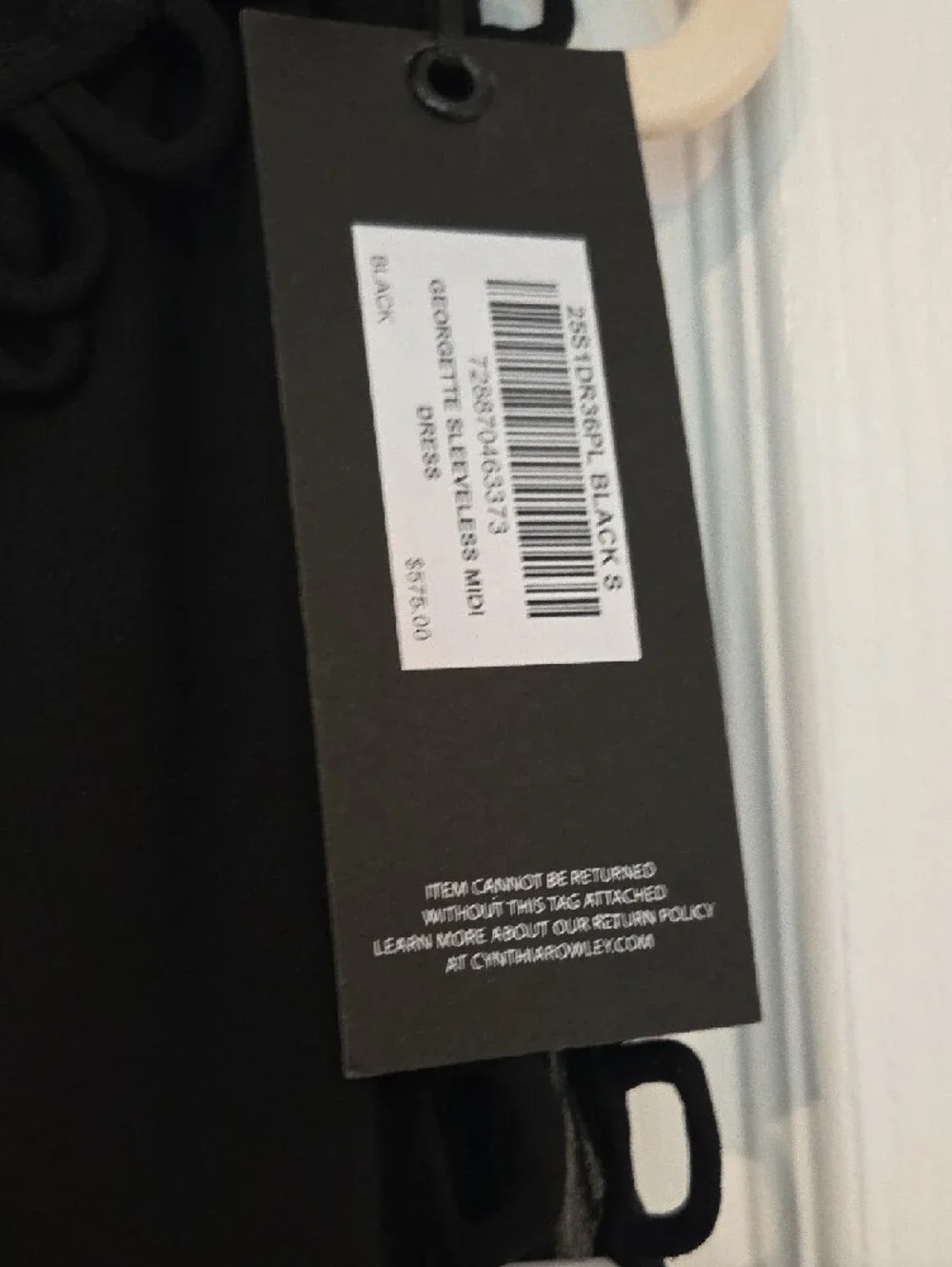 Cynthia Rowley Black Sleeveless Georgette Silk Midi Dress - Picture 4 of 9